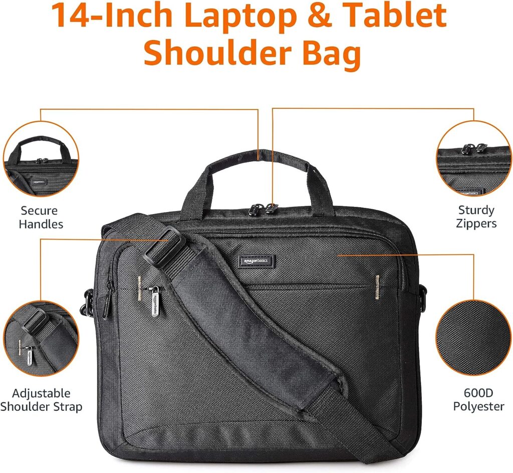 Amazon Basics 14-Inch Tablet Bag, Black